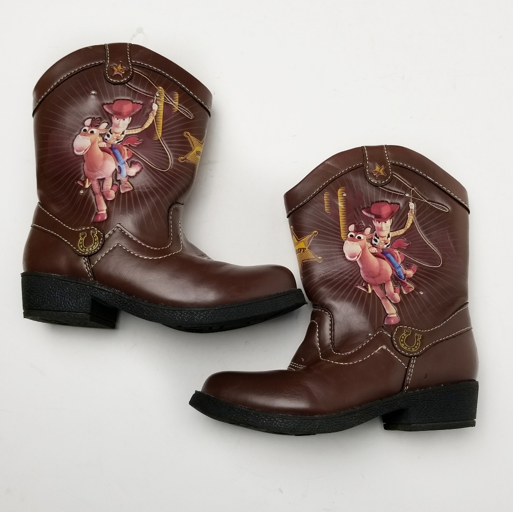 Toy Story Toddler Girl Woody Western Boots Size 9 - Picture 1 of 6
